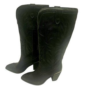 Volatile Tall Western Black Boot Sample Sz 6 Never Worn